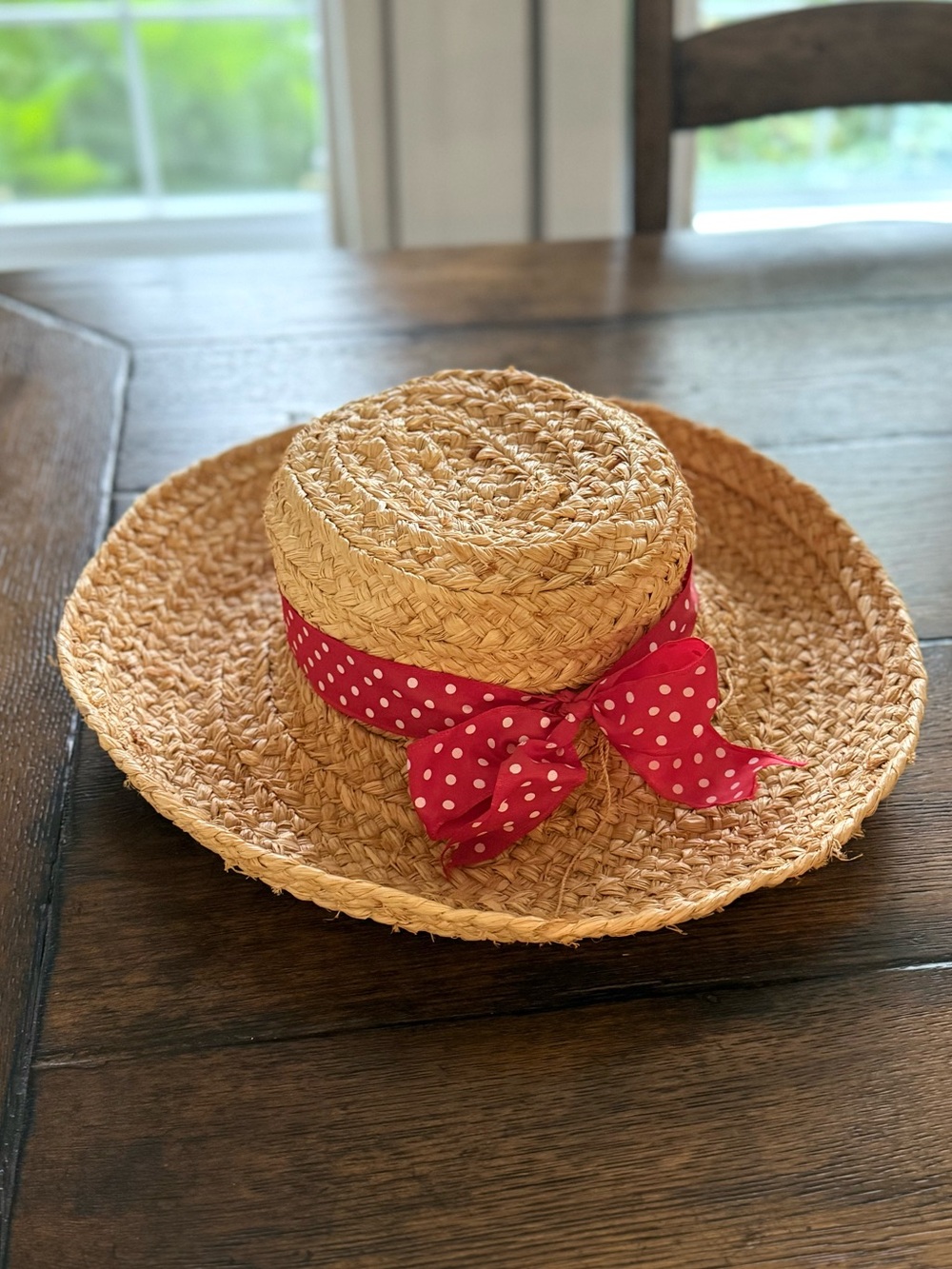 Helen Kaminski vintage Boater Hat Straw Hat Newport RI Boutique Malee's polka